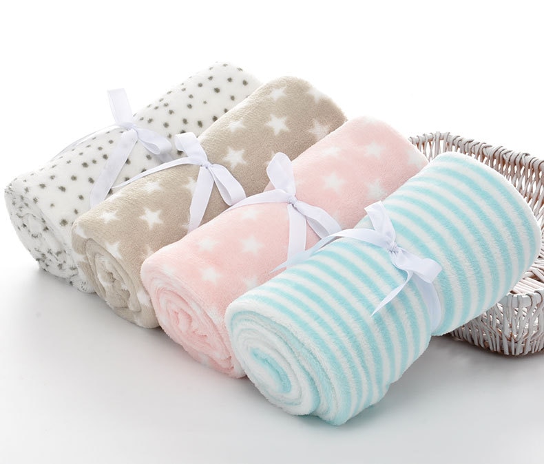 Baby Blankets Super Soft Newborn Swaddle Wrap 100*75cm Toddler Kids Boy Girl Sofa Bedding Blankets Multi-Functional Child Quilts